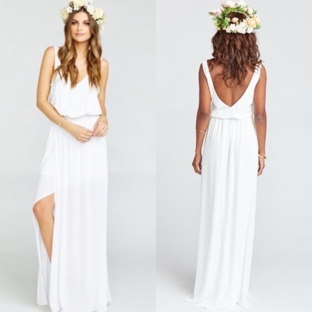 SMYM Kendal Maxi Dress in Ivory Crisp Large